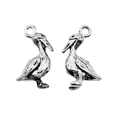 Zinc Alloy Animal Pendants, Bird, antique silver color plated, vintage & fashion jewelry & DIY 