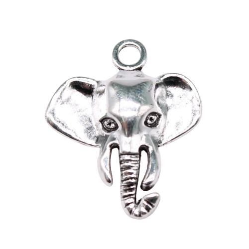 Zinc Alloy Animal Pendants, Elephant, plated, vintage & fashion jewelry & DIY 