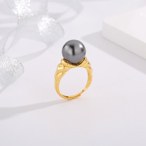 Pearl Sterling Silver Finger Ring, 925 Sterling Silver, with Shell Pearl, fashion jewelry & for woman US Ring 