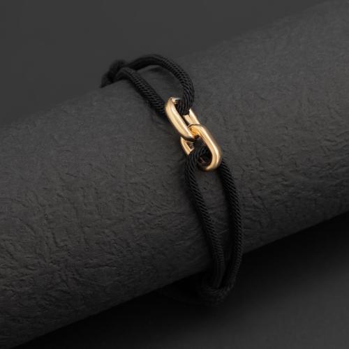 Nylon Cord Bracelets, Zinc Alloy, with Milan Cord, plated, for man [