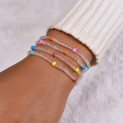 Glass Seed Beads Bracelets, Seedbead, fashion jewelry, mixed colors [