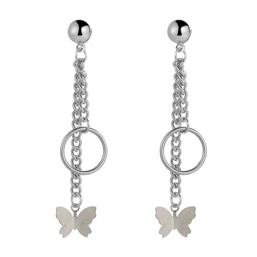 Boucle d'oreille goutte Zinc Alloy, alliage de zinc, bijoux de mode & pour femme, couleur originale, 64mm, Vendu par paire[