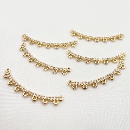 Hair Stick Findings, Brass, plated, DIY & micro pave cubic zirconia, golden 