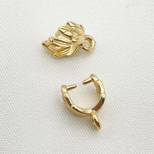 Brass Pinch Bail, plated, DIY, golden [