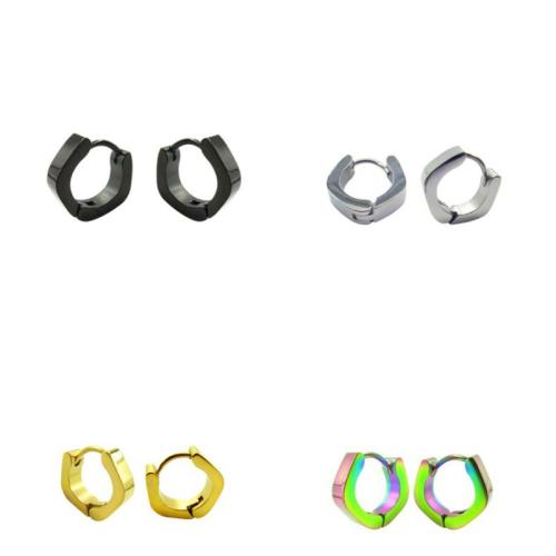 Edelstahl Baumeln Ohrring, 304 Edelstahl, plattiert, unisex, keine, Inner diameter 9mm, outer diameter 13mm, verkauft von PC[