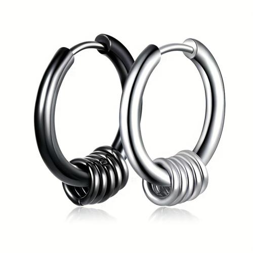 Pendientes de acero Titanium, Partículas de acero, chapado, diverso tamaño para la opción & para mujer, más colores para la opción, Vendido por UD[