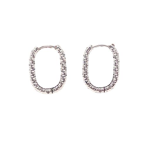 Boucle d'oreille en acier inoxydable Dangle, Acier inoxydable 304, Placage, pour femme, couleur originale Vendu par PC[