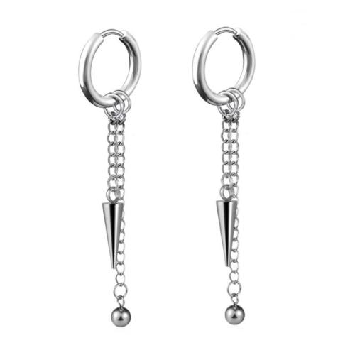 Huggie Hoop Drop Earring, 304 Stainless Steel, plated, for woman 