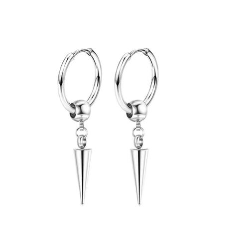 Huggie Hoop Drop Earring, 304 Stainless Steel, plated, Unisex 