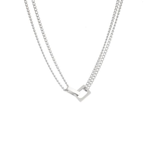 Titanium Steel Jewelry Necklace, with 5cm extender chain, polished, for man, original color cm [