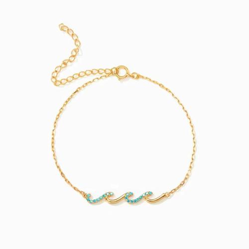 Circonita Aleación de zinc pulsera, chapado, micro arcilla de zirconia cúbica & para mujer, más colores para la opción, longitud:21 cm, Vendido por UD[