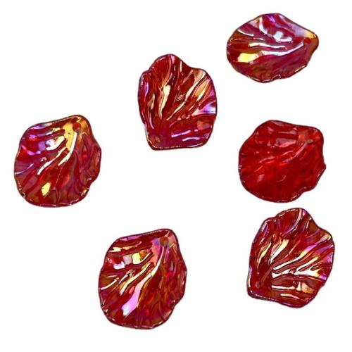 Plating Acrylic Beads, Leaf, DIY beads length 15-20mm 