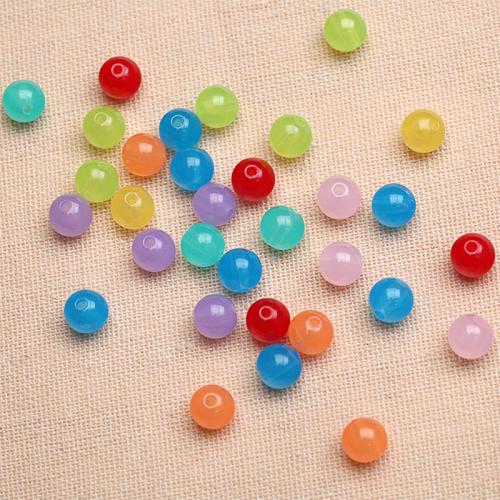 Acrylic Jewelry Beads, Round, DIY mixed colors [