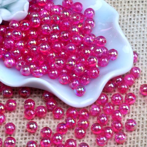 Plating Acrylic Beads, Round, DIY 