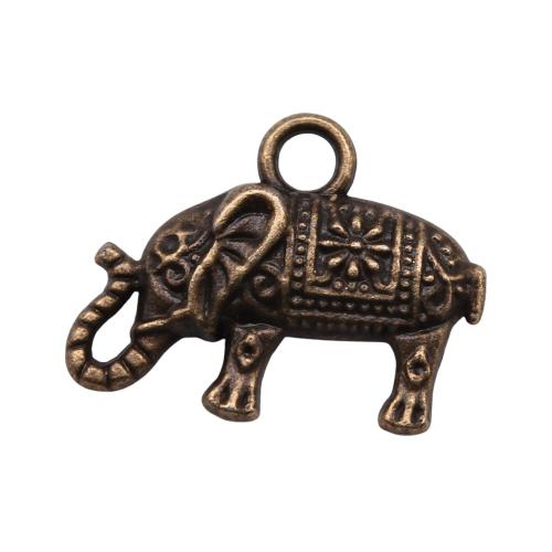 Zinklegierung Tier Anhänger, Elephant, antike Bronzefarbe plattiert, Vintage & Modeschmuck & DIY, 17x13mm, verkauft von PC[