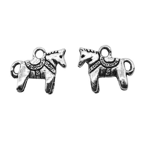 Zinc Alloy Animal Pendants, Horse, antique silver color plated, vintage & fashion jewelry & DIY 