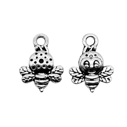 Zinc Alloy Animal Pendants, Bee, antique silver color plated, vintage & fashion jewelry & DIY 