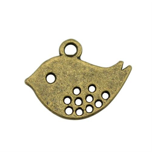 Zinc Alloy Animal Pendants, Bird, antique bronze color plated, vintage & fashion jewelry & DIY 