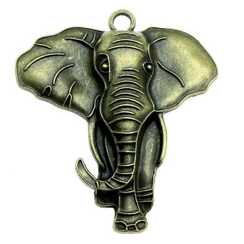 Zinc Alloy Animal Pendants, Elephant, plated, vintage & fashion jewelry & DIY 