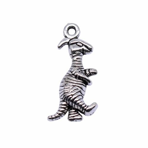 Zinc Alloy Animal Pendants, Dinosaur, antique silver color plated, vintage & fashion jewelry & DIY 