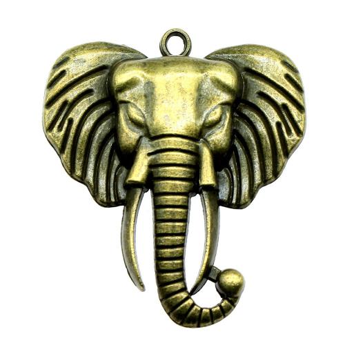 Zinc Alloy Animal Pendants, Elephant, plated, vintage & fashion jewelry & DIY 