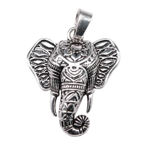 Zinc Alloy Animal Pendants, Elephant, antique silver color plated, vintage & fashion jewelry & DIY 