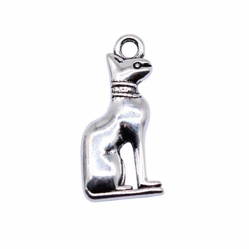 Zinc Alloy Animal Pendants, Cat, plated, vintage & fashion jewelry & DIY 