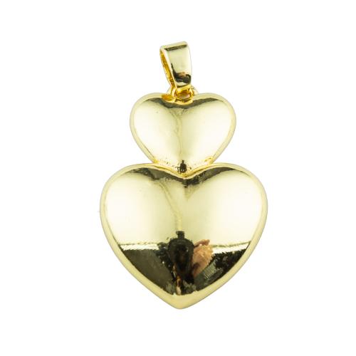 Brass Heart Pendants, high quality plated, DIY [