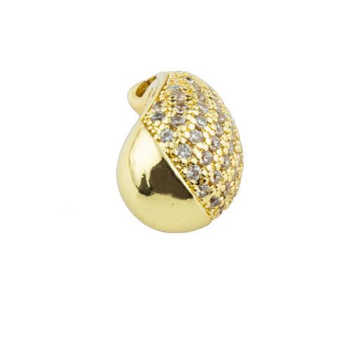 Cubic Zirconia Micro Pave Brass Pendant, high quality plated, DIY & micro pave cubic zirconia [