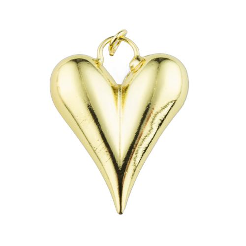 Brass Heart Pendants, high quality plated, DIY Approx 3mm 