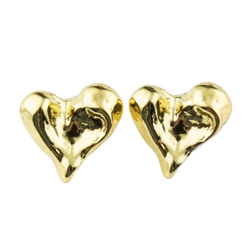 Brass Stud Earring, Heart, high quality plated, fashion jewelry & for woman 