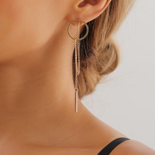 Fashion Fringe Earrings, Zinc Alloy, plated, for woman [