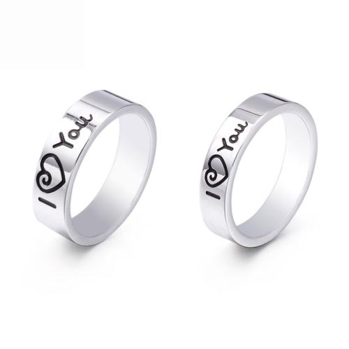 Bague en acier inoxydable, Acier inoxydable 304, Oindre, bijoux de mode & unisexe & normes différentes pour le choix, couleur originale, Vendu par PC