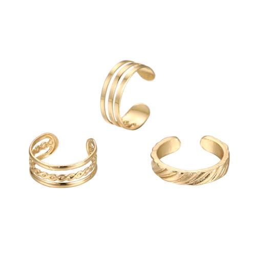 Zinklegierung Zehe Ring, drei Stücke & Modeschmuck & unisex, Goldfarbe, verkauft von setzen