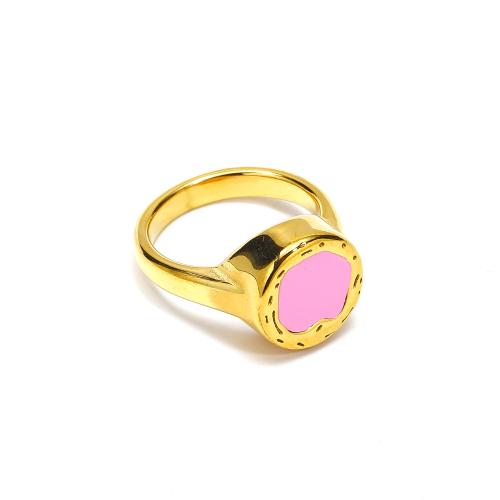 Esmalte de acero inoxidable anillo de dedo, acero inoxidable 304, Recubrimiento iónico al vacío, Joyería & diverso tamaño para la opción & para mujer, más colores para la opción, Vendido por UD