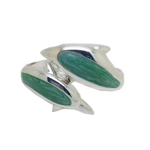 Enamel Zinc Alloy Bangle, Dolphin, plated, for woman [