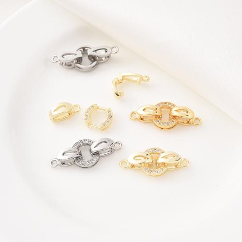 Brass Clasp Findings, plated, DIY & micro pave cubic zirconia [