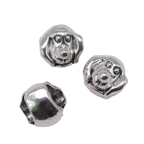 Zinc Alloy Animal Beads, Dog, antique silver color plated, vintage & fashion jewelry & DIY [