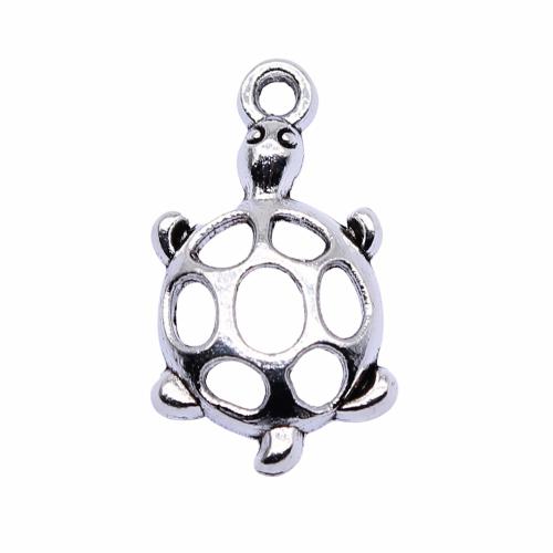 Zinc Alloy Animal Pendants, Turtle, plated, vintage & fashion jewelry & DIY & hollow 