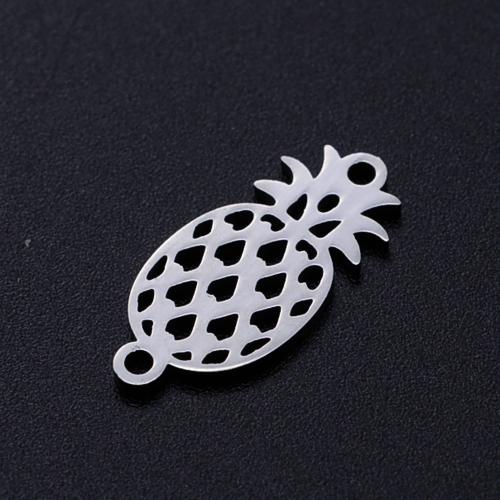 Titanium Steel Connector, Pineapple, Vacuum Ion Plating, fashion jewelry & DIY & 1/1 loop & hollow 