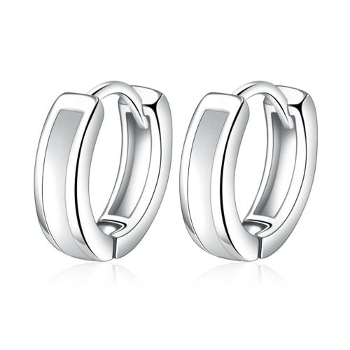 Boucle d'oreille Hoop argent Sterling Mens, Argent sterling 925, bijoux de mode & pour femme & émail, plus de couleurs à choisir Vendu par paire[