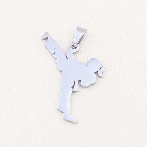 Pendentifs en acier inoxydable, Acier inoxydable 304, Placage, DIY, argent Vendu par PC[