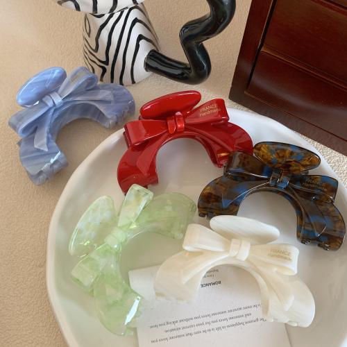 Hair Claw Clips, Acetate, Bowknot, handmade, for woman 