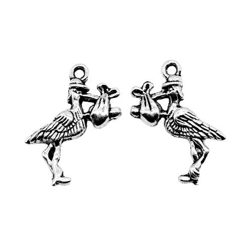 Zinc Alloy Animal Pendants, Bird, antique silver color plated, vintage & fashion jewelry & DIY 