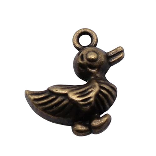 Zinc Alloy Animal Pendants, Duck, plated, vintage & fashion jewelry & DIY 