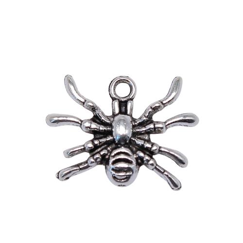 Zinc Alloy Animal Pendants, Spider, antique silver color plated, vintage & fashion jewelry & DIY 