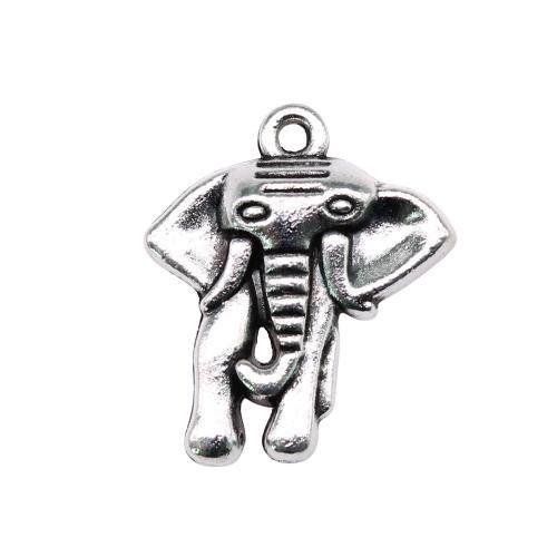 Zinc Alloy Animal Pendants, Elephant, plated, vintage & fashion jewelry & DIY 