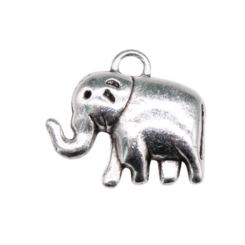 Zinc Alloy Animal Pendants, Elephant, antique silver color plated, vintage & fashion jewelry & DIY 