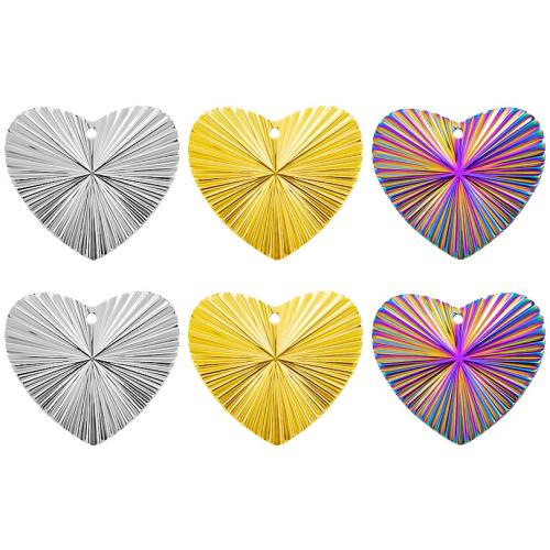 Stainless Steel Heart Pendants, 304 Stainless Steel, Vacuum Ion Plating, fashion jewelry & DIY [