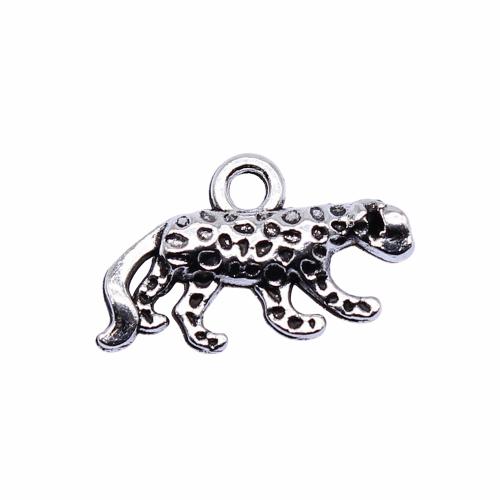 Zinc Alloy Animal Pendants, Leopard, antique silver color plated, vintage & fashion jewelry & DIY 